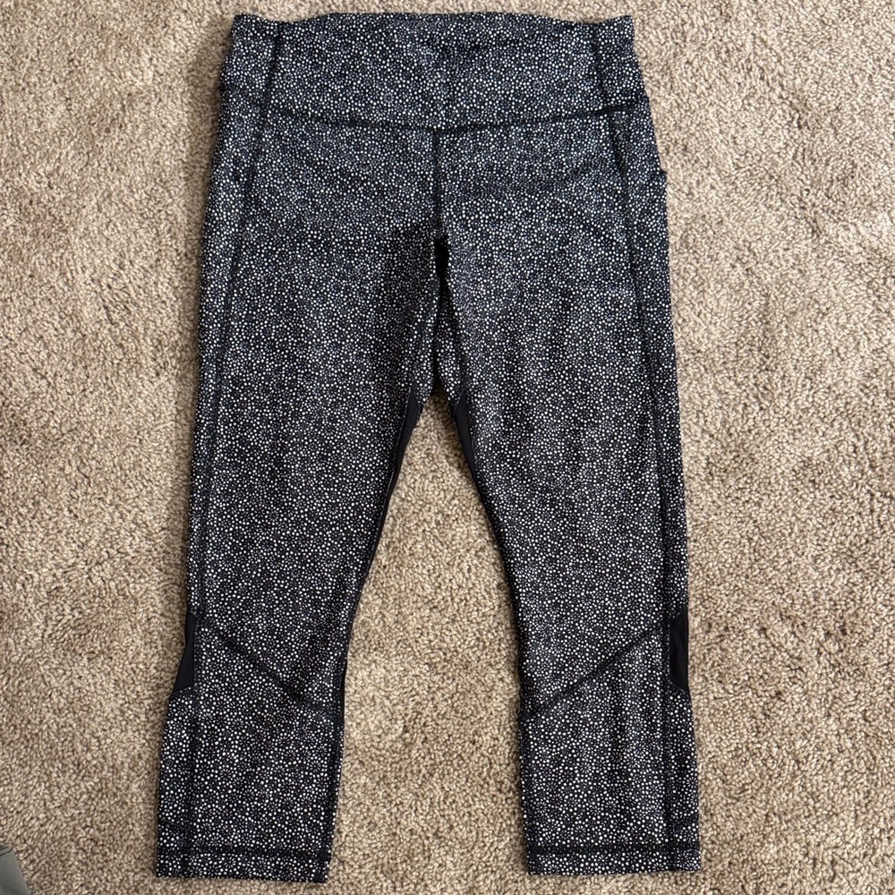 lululemon athletica Black and White Geometric Leggings